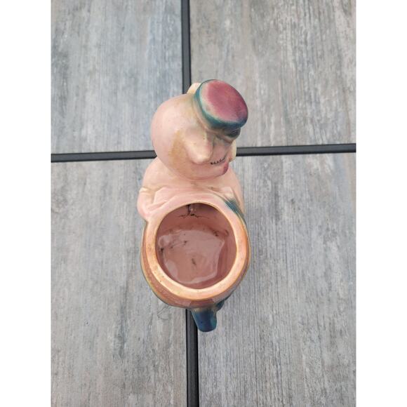 Vintage Pig & Barrel Succulent Planter, Ceramic Pottery - Picture 5 of 6